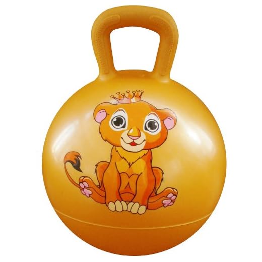 AppleRound Space Hopper Ball with Air Pump: 15in/38cm Diameter for Ages 3-5, Hop Ball, Kangaroo Bouncer, Hoppity Hippity Hop, Jumping Ball, Sit and Bounce