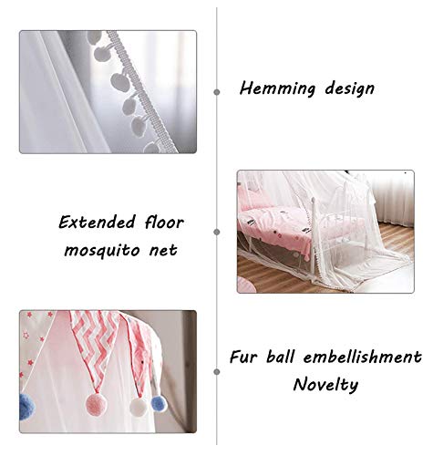 Cortinas de cama anti mosquitos para dormitorio infantil con dosel de 1.8x2m 6