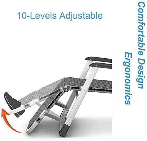 Chaise de jardin inclinable pliante et transat de terrasse confort - 5