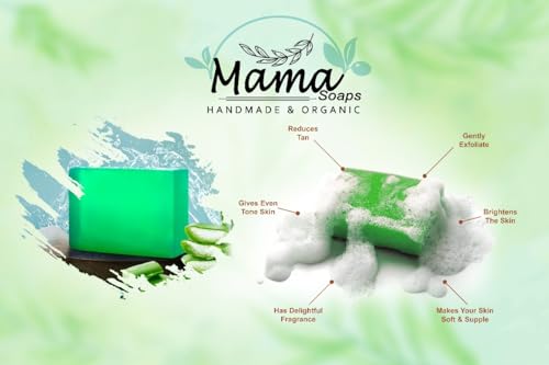 Image of Luxury Soap - Handmade Organic Ayurvedic Bath Bar with Pure Essential Oils for Glowing Skin | Sulfate-Free | For Men & Women (Pack of 3) (3, Aloe Vera)