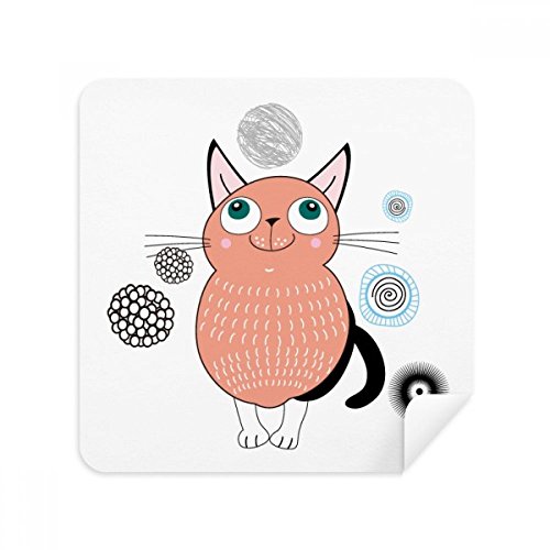 Chiffon en daim pour écran de téléphone portable motif chat rose anti-trace