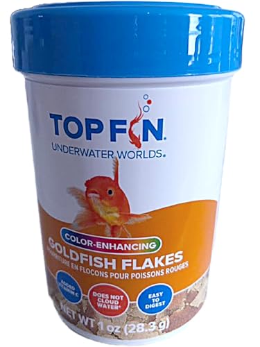 Top Fin Goldfish Color-Enhancer Flakes Net WT 1 oz (28.3 g)