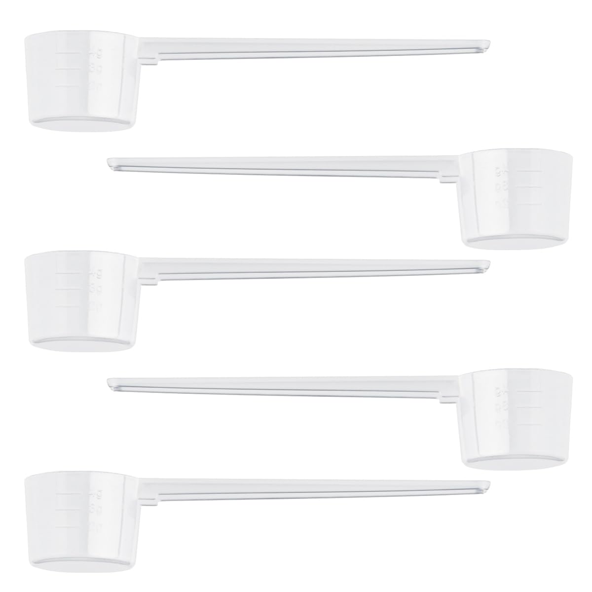 Precision 5 PCS Protein Scoop Set - 5g Measurement, Multi-Purpose Kitchen Tool for Powders, Liquids, Baking & Healthcare