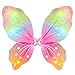 FlashingBlinkyLights Sparkly Rainbow LED Fairy Wings for Girls and Women Adults
