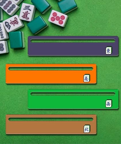 Mahjong Card Line Finder Strips 4 piezas acrílicas miniatura 4