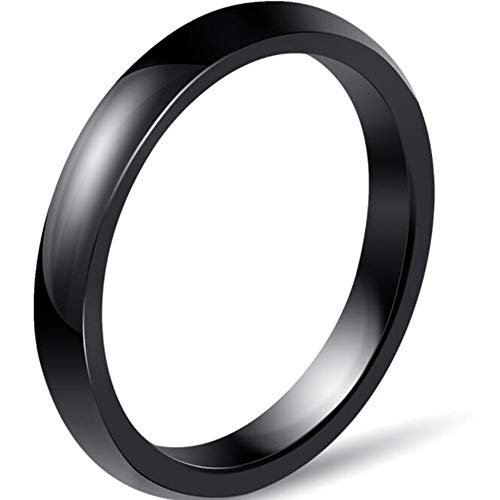 Two-Pack, 3mm Black White Polished Ceramic Wedding Band Stackable Ring Enhancer2