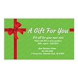 Custom Business Cards - Good for Gift Certificates, Coupon Cards, Thank You Cards (Green-Ribbon) -  IMPACTONLINEPRINTING