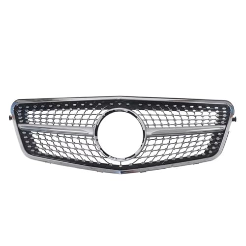 車のークグリルフォワード Compatible With For W212 2009 2010 2011 2012 車用フロントバンパーグリル 換気ネットワーク エアインテークグリル スタイリングアクセサリー(Silver C)