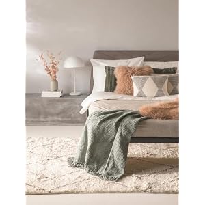 benuta Finest Handgeknüpfter Wollteppich Beppo – Beige80x150 cm – 100% Wolle handgeknüpft – Rechteckig & im Style: Berber, Geometrisch, Traditionell, Hygge & Cozy, Minimalistisch, Natural