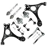 Tiezful 12PCS Suspension Kit Fits for Honda Civic All Non-SI Models 2006-2011 Front Lower Control Arm w/Ball Joints 2007 2008 2009 2010