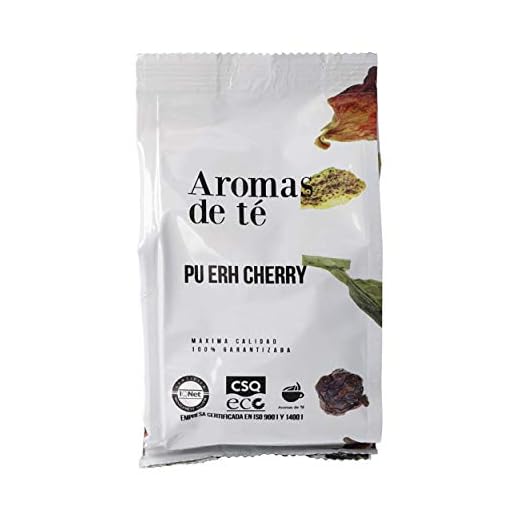 Té Rojo Pu Erh Cherry - Té 100% Natural - Aumenta la Concentración - Propiedades Antioxidantes - Mejora la Circulación y Ayuda a Mantener el Peso - Sin Gluten - 100 g - Aromas de Té