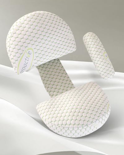 Trongle Wedge Pregnancy Pillow, Maternity Pillow for Pregnant Women Sleeping, Support for Bump and Back, Detachable & Washable, Soft Comfort Pillow with Ergonomic Design, Gift for Women, Green