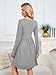 KORSIS Womens Dress Casual Swing Dark Grey M T Shift Autumn Long Sleeve Round Neck Tunic Loose Fashion 2025 Petite Dresses with Pockets
