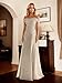 Acenia Champagne Women's Mother of The Bride Dresses Long Off Shoulder Cocktail Gowns Chiffon Wedding Guest Dress Size 12