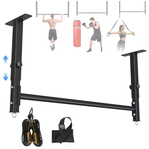 48 Ceiling Mount Pull Up Bar Adjustable Height 700LBS Capacity