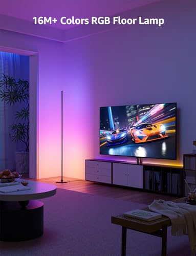 Lepro OE1 AI Smart Floor Lamp, RGBICW Corner Light with Music Sync, Alexa Compatible, Personalized AI Lighting Designer, Modern LED Standing Lamp for Living Room/Bedroom, 1000LM, 2.4G WiFi, No Remote image 8