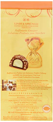 Lindt Fioretto Minis Beutel, Zabaione, Raffinierte Pralinés mit Zabaione-Trüffel-Füllung umhüllt von knusprigem Crisp… – Bild 3