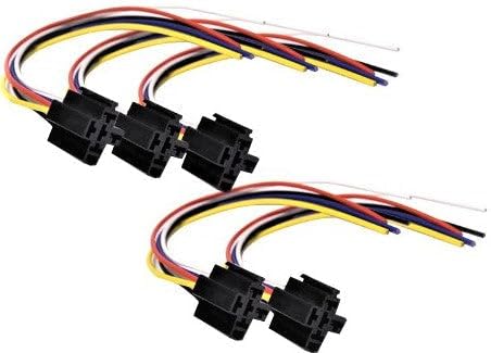 Absolute SRS155-5 5 Set 5-Pin 12 VDC Relay Socket Interlocking Style with 12