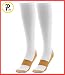 Presadee 15-20 mmHg White Copper Compression Increase Oxygen Circulation Anti-Fatigue Energy Socks
 (L/XL)