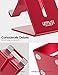 Desk Cell Phone Stand Holder Aluminum Phone Dock Cradle Compatible with Switch for iPhone 14 13 12 11 Pro Xs Xs Max Xr X 8 7 6 6s Plus 5 5s 5c, Office Decor Accessories Desk (Red)