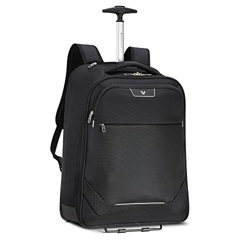 Roncato Joy Mochila Trolley Negro con Compartimentos para Portátil y Tableta Cover