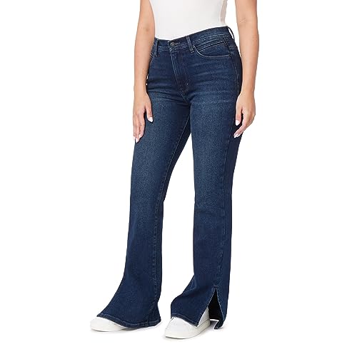 kensie Jeans for Women Mid Rise Side Slit Flare 32-Inch Inseam, Size 0-142