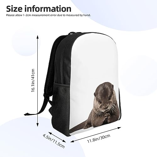 PEIXEN Cute Animal Otter Backpack Shoulder Bag Lightweight Laptop Bag Large Capacity Travel Bag Casual Daypack For Women Men4