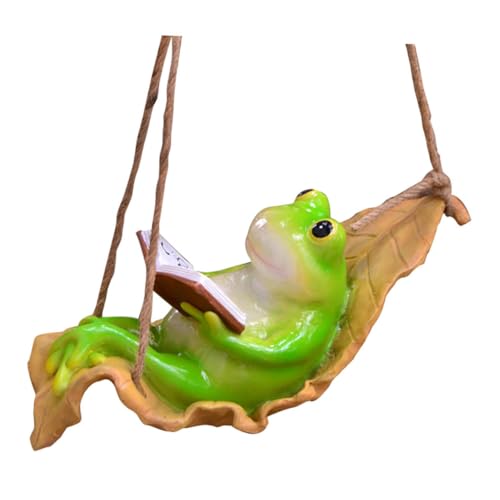 TOYANDONA Harz Frosch Ornament Gartendeko Outdoor Kreative Schaukel...