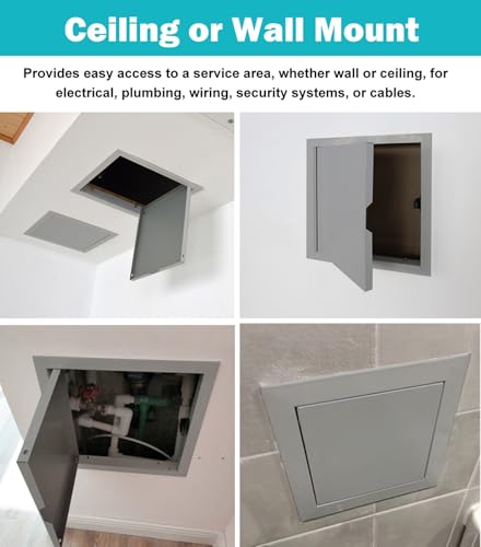 Pannello di accesso in metallo per impianti idraulici e soffitti con apertura a pressione per cartongesso e soffitti, facile da installare, ideale per la ristrutturazione e la manutenzione della casa