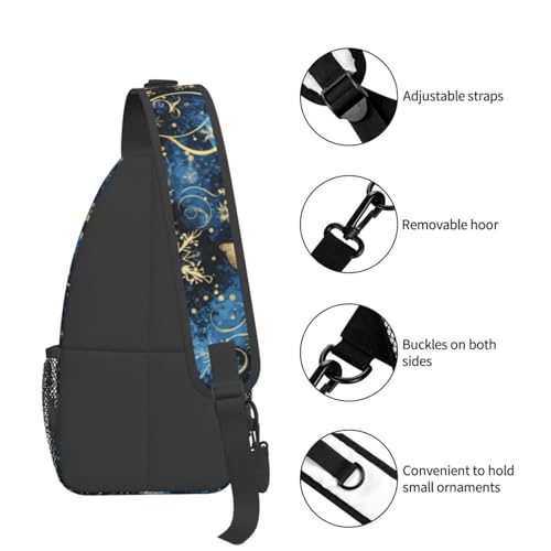 Image of Christmas Snowflake Butterfly-5 Crossbody Bag Sling Bag Backpack Chest Bags Shoulder Bag for Women Men