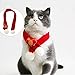 Baluue Decorative Kitten Scarf for Pets Festive Year Celebration Accessory Adorable Red and Cats Pet Decoration for Spring Festival