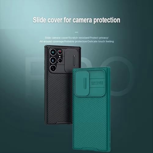 Image of iFAST Premium Back Cover Case Compatible with Galaxy S24 Ultra Soft Shokproof TPU and Hard Polycarbonate (PC) (Slider | Green)
