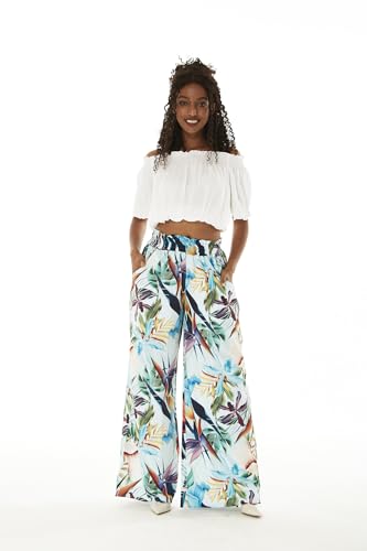 Lady High Waist Wide Leg Pants in Lost in Paradise3