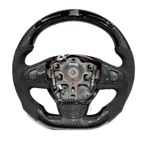 Black Carbon Fiber Steering Wheel for Renault Clio 4 RS GT 3 Sport Racing with LED Quality with