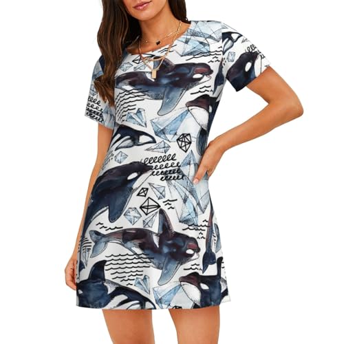 Chemise de nuit orque contre la chaleur nocturne vêtement femme doux