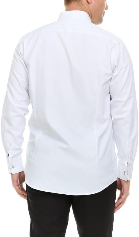 Adam Baker Men's Slim Fit Convertible Cuff Cotton-Blend Laydown & Wingtip Collar Tuxedo Shirt - Cufflinks & Bow Tie Included - Image 7