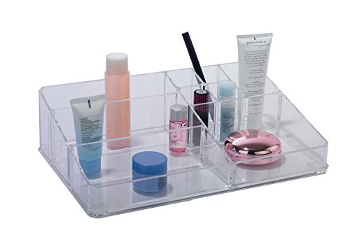BathSense Acrylic Collection Bathroom Vanity Top Sink Top Makeup & Skin Care Product Organizer, Transparent