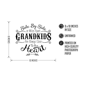 Grandparents wall art from grandkids grandparents day gift ideas best gifts for grandparents wall decor grandparent gift gifts for grandparents 10×8 unframed print  urban country home decor