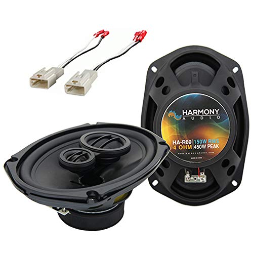 Harmony Audio HA-R69 Bundle Compatible with Toyota FJ Cruiser 2007-2014 HA-728104 Adapter Harness Factory Speaker Replacement Package