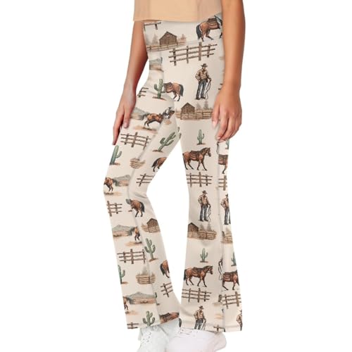 Image of Girls Flare Leggings Cute Bell Bottoms for Teen Girls Wide Leg Sweatpants for 5-14 T