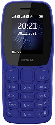 Nokia 105 Classic | Dual SIM Keypad Phone with Built-in UPI Payments, Long-Lasting Battery, Wireless FM Radio, Charger in-Box | Blue
