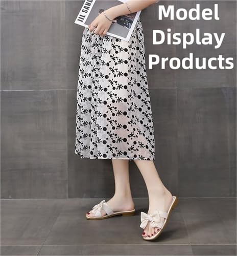 Women's Mule Sandals Slip On Chunky Low Heels With Bow Square Open Toe Shoes For Daily Outdoor2