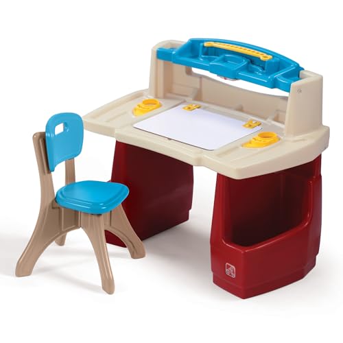 Step2 Deluxe Art Master Desk, Kids Activity Table & Chair, Arts & Crafts Desk, Made of Durable Plastic, For Toddlers 3+ Years Old by Step2 - Used condition - US$83.16