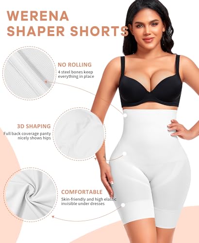 Image of Werena Tummy Control Shapewear Shorts for Women Seamless High Waisted Body Shaper Shaping Underwear Girdle Panties