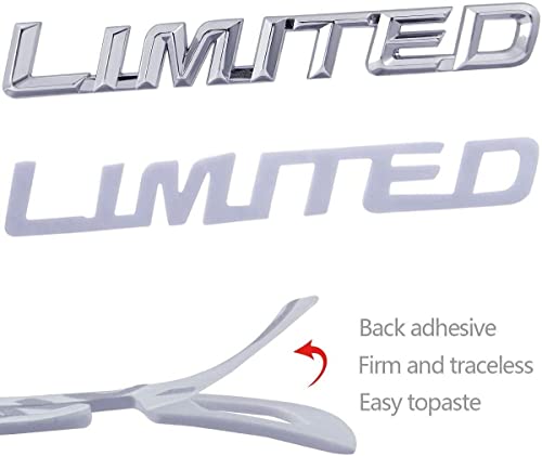 Image of 2X Limited Decal Badge Emblem Sticker Fender Side Door Rear Tailgate Nameplate Fit for Universal Car Truck (Chrome)