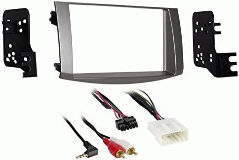 Double Din Install Car Stereo Dash Kit for a Aftermarket Radio Fits 2005-2010 Toyota Avalon Trim Bezel is Painted Silver