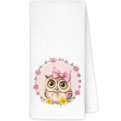 Floral Wreath Owl Towels