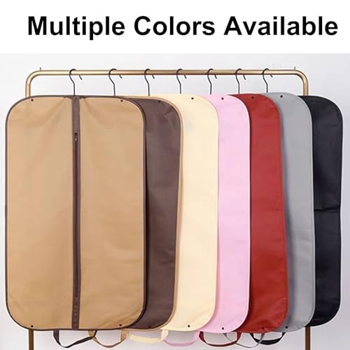 2 Suit Bags for Closet Storage Hanging, Lightweight Zipper Garment Bag, Plastic Breathable, Suitable for Business Trips(White)3