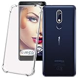mtb more energy® Schutz-Hülle Anti Shock für Nokia 5.1 (5.5'') - verstärkte Ecken - transparent - TPU Silikon Hülle Cover Tasche