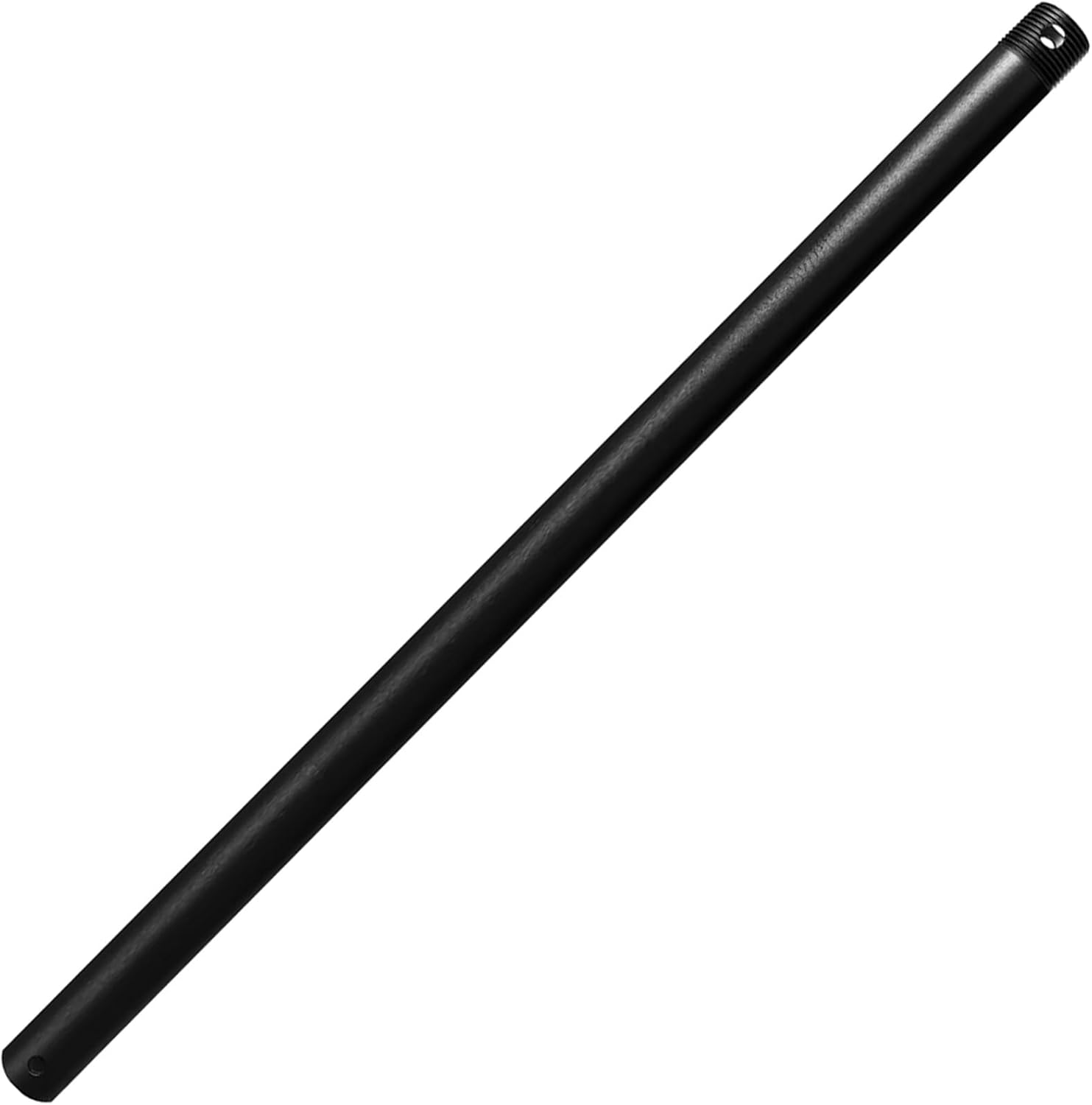 24 Inch Ceiling Fan Downrod Threaded, 1 Inch Outer Diameter Matte Black Ceiling Fan Extension Rod (With Threads),Down Rods Compatible With Most Ceiling Fans,Easy Installation 24 Inch Black